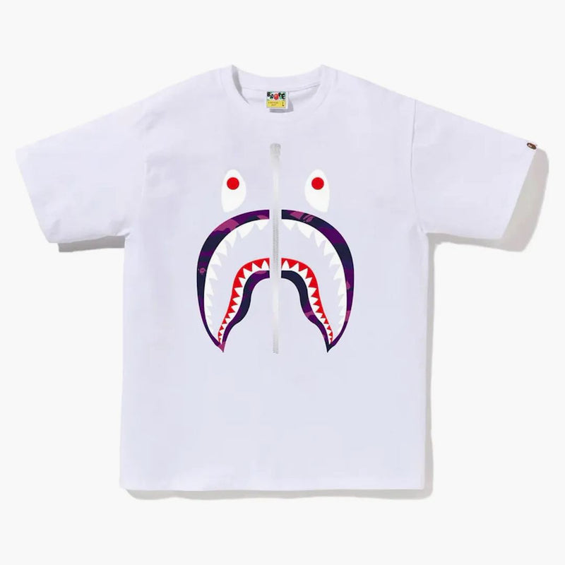 Bape Color Camo Shark Tee White/Purple