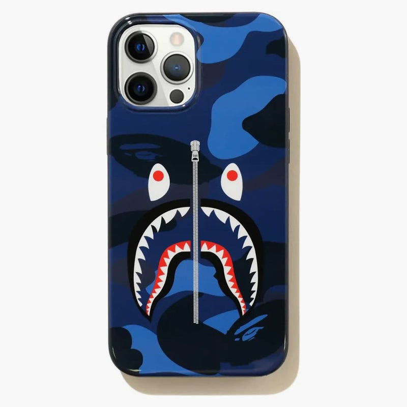 BAPE Color Camo Shark iPhone 12 Pro Max Case Navy
