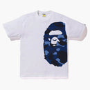 Bape Color Camo Side Big Ape Head Té blanco/azul