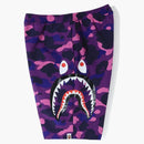 Bape Color Camo Side Shark Beach Shorts Purple
