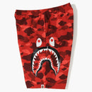Bape Color Camo Side Shark Beach Shorts Red