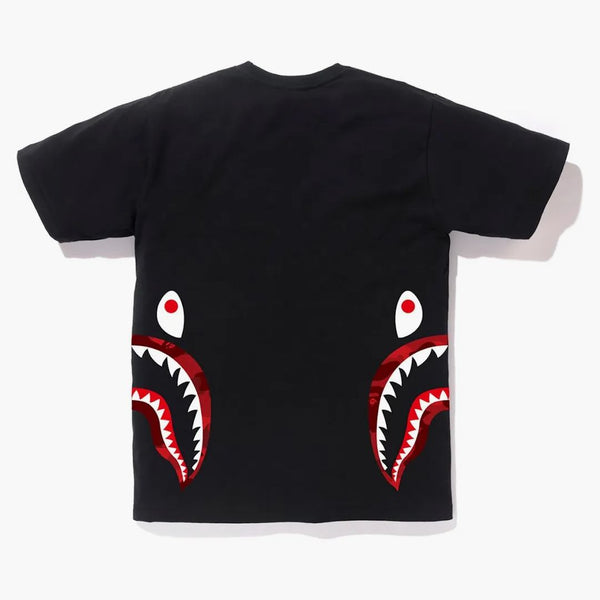 Bape color camuflaje de tiburón lateral té negro/rojo