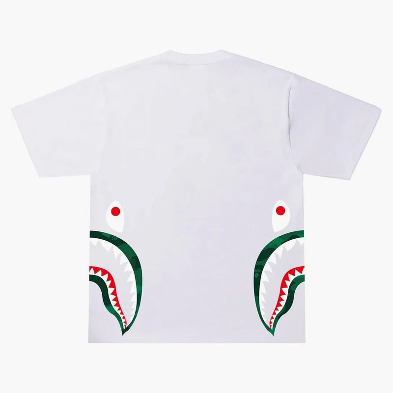 Bape Color Camo Side Shark Tee White/Green