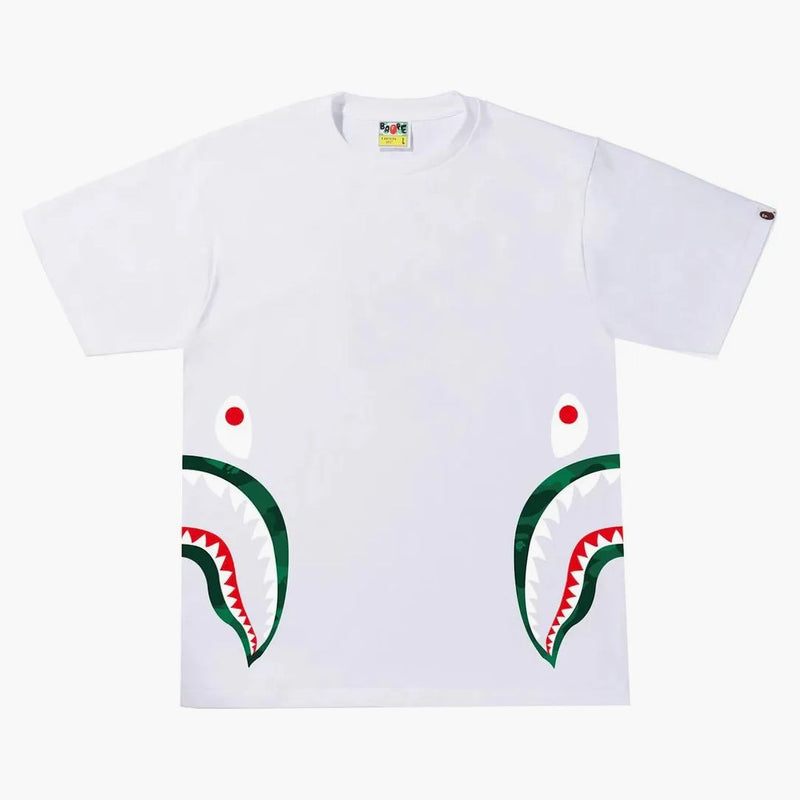 Bape Color Camo Side Shark Tee White/Green