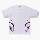 Bape Color Camo Side Shark Tee White/Purple