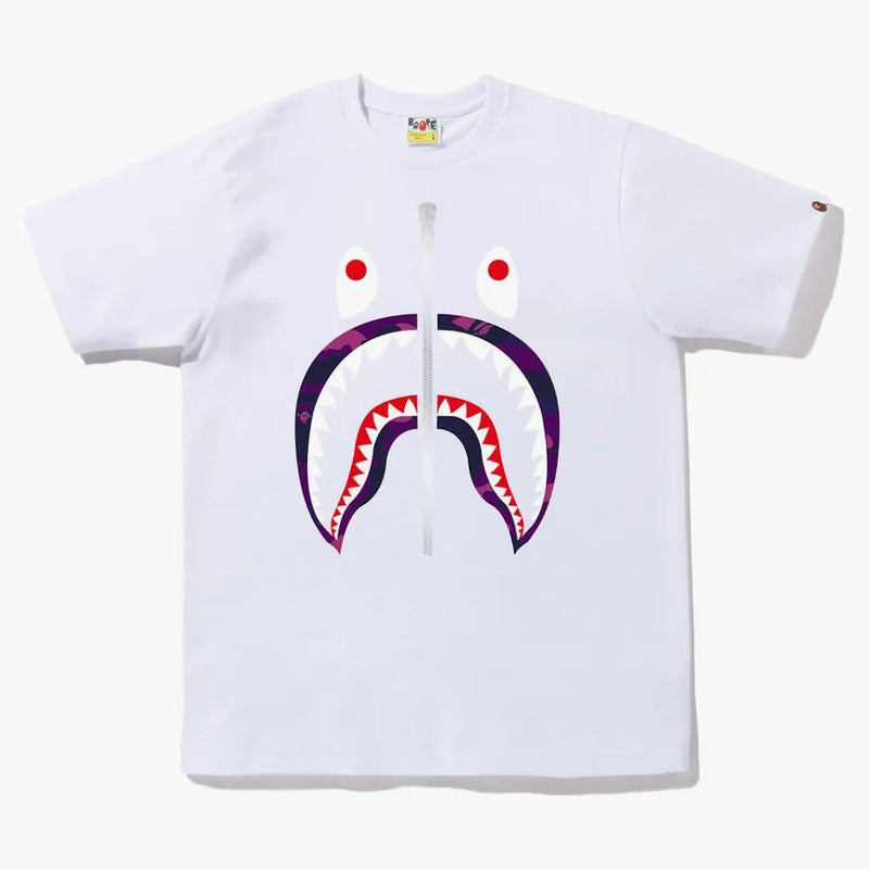 Bape Color Camo Silver Zip Shark Tea (SS23) White Purple