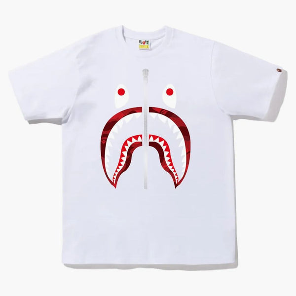 Bape Color Camo Silver Zip Shark Tea (SS23) White Red