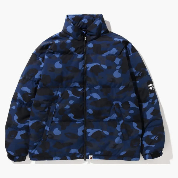 Bape Color Camo Relaxed Fit Down Jacket Navy