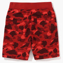Bape Color Camo Sweat Shorts (SS22) Red