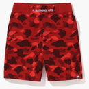 Bape Color Camo Sweat Shorts (SS22) Red