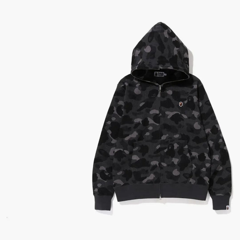 Bape Color Camo Thermal Full Zip Hoodie Black