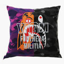 Bape Color Camo Tiger Shark Half Square Cushion Purple