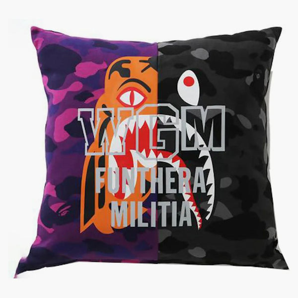 Bape color camuflaje tigre tiburón medio cuadrado cuadro púrpura