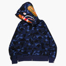 BAPE Color Camo Tiger Shark ancho con sudadera doble con sudadera doble (SS22) Army