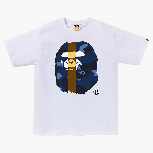 BAPE Color Camo Transform Big Ape Head Tea White/Navy