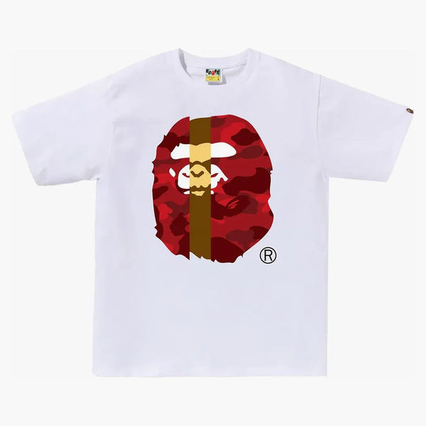 BAPE Color Camo Transform Big Ape Head Tea White/Red