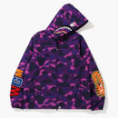 Bape Color Camo Wgm Shark Hoodie Jacket Purple