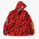 Bape Color Camo WGM Shark Hoodie Jacket Red