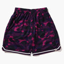 Bape Color Camo Wide Fit Basketball Shorts Purple