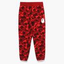 Bape Color Camo Wide Fit Sweat Pants Red