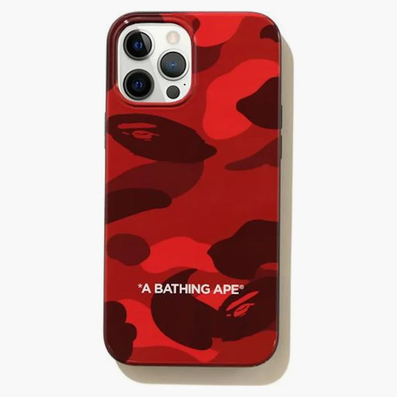 BAPE Color Camo iPhone 12 Pro Max Case rojo