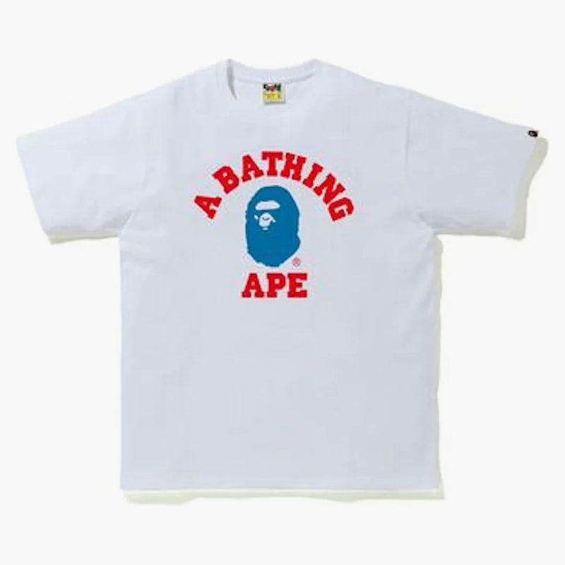 Bape Colors College T-Shirt White/Blue