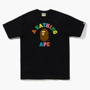 Bape Colors College Tee (fw22) Black Multi
