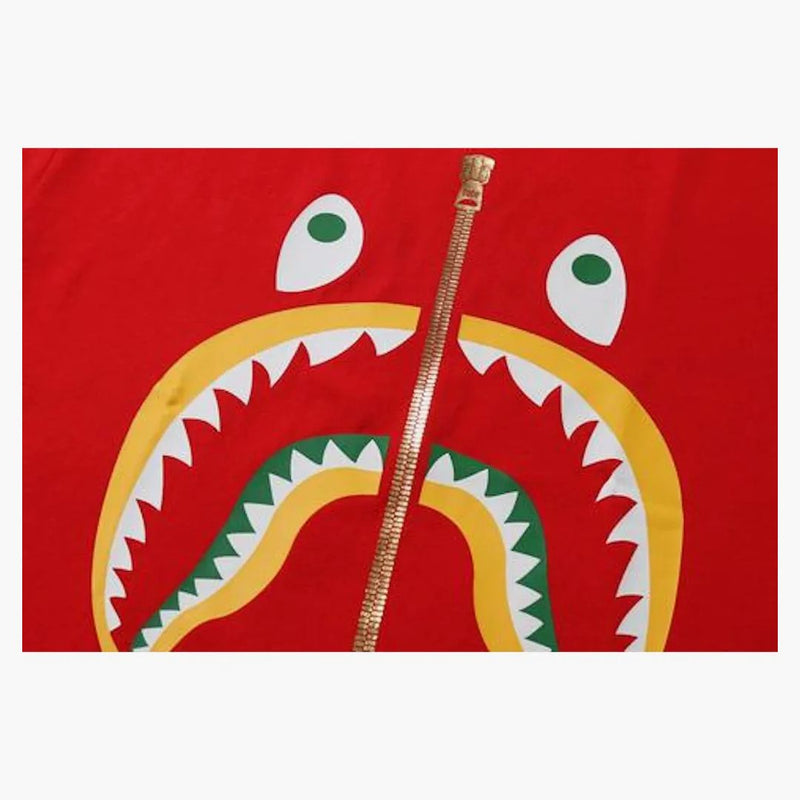 BAPE Colors Shark tričko červené/žluté