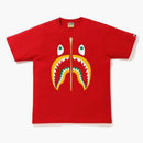 Bape Colors Camiseta de tiburón rojo/amarillo