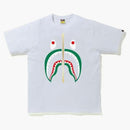 Bape Colors T-shirt di squalo bianco/blu