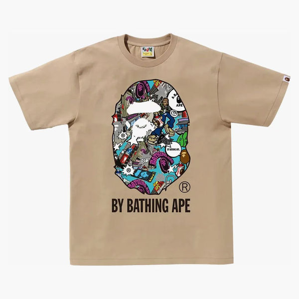 BAPE Comic Art APE HEAD HEAD TEA BEIGE