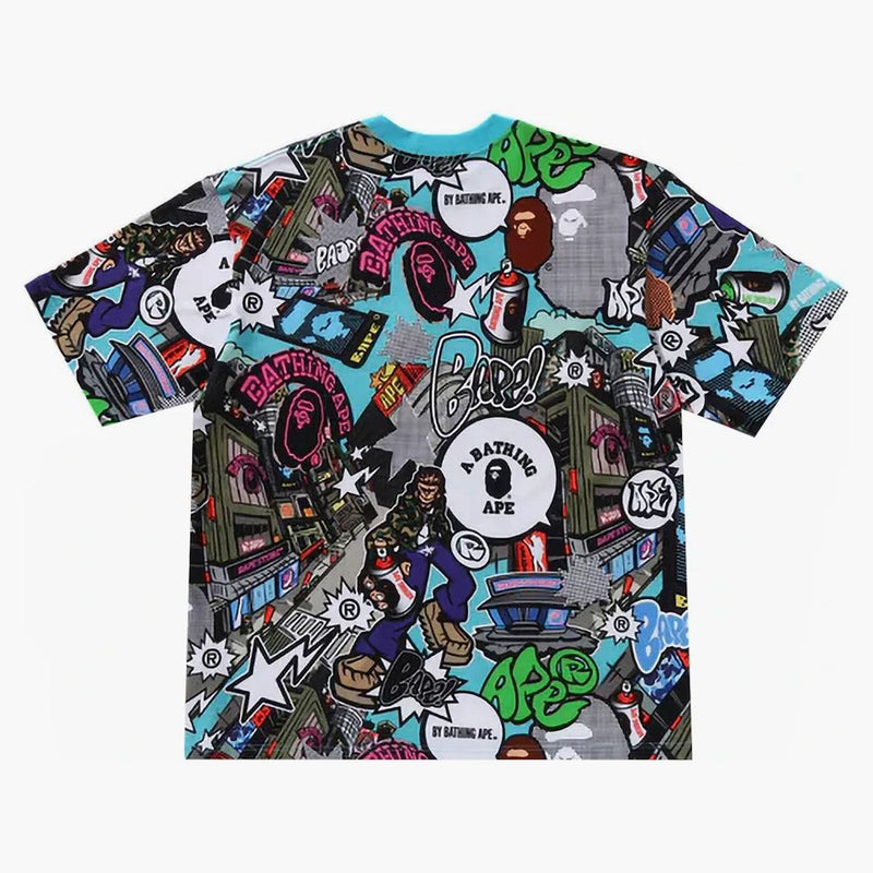BAPE Comic Art Relaxaded Fit Tea Multicolor