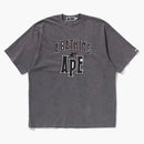 Bape Crack Print Pattern Logo Relaxed Fit Tee Black