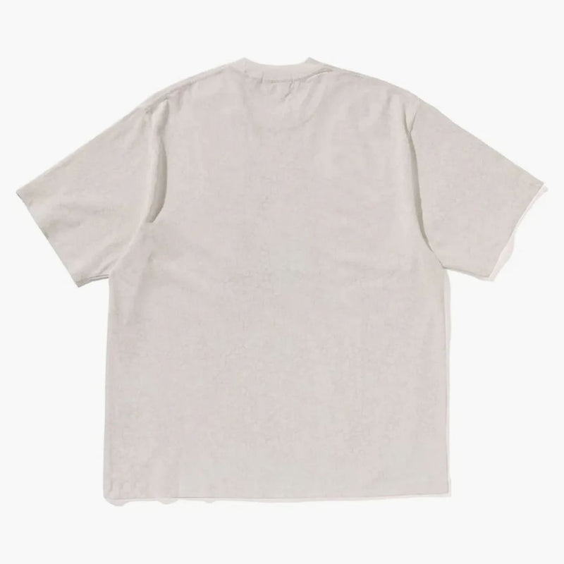 Bape Crack Print Pattern Logo Relaxed Fit Tee White