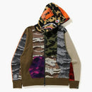 Bape Crazy Camo Mad Shark Relaxed Full Zip Hoodie Multi