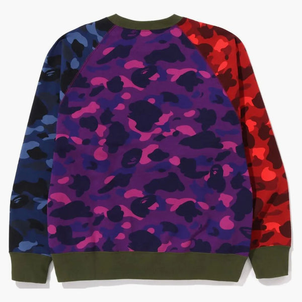 Bape Crazy Camo Relaxed Fit College Crewneck Multicolor