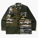 Bape Crazy Camo Relaxed Military Shirt Multi