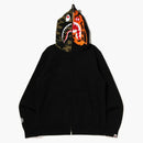 Bape Crazy Face Full Zip Hoodie Black