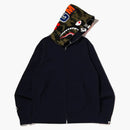 Bape Crazy Face Full Zip Hoodie Navy