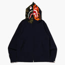 Bape Crazy Face Full Zip Hoodie Navy