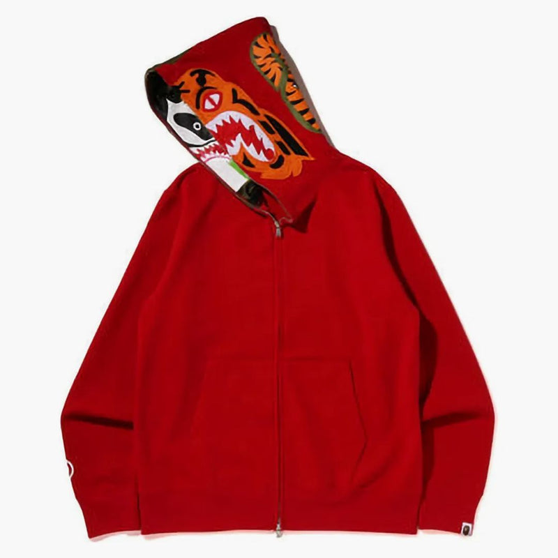 BAPE Crazy Face Full Zip Hoodie Red