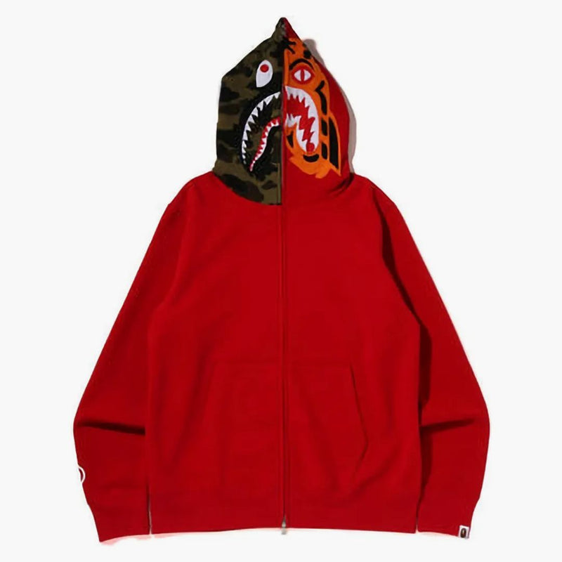 BAPE Crazy Face Full Zip Hoodie Red