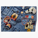Bape Crazy Patch Denim Jacket Indigo