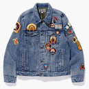 Bape Crazy Patch Denim Jacket Indigo