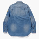 Bape Crazy Patch Denim Shirt Indigo
