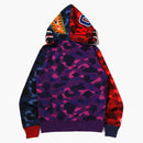 Bape Crazy Shark Wide Fit Full Zip Double Hoodie Multi