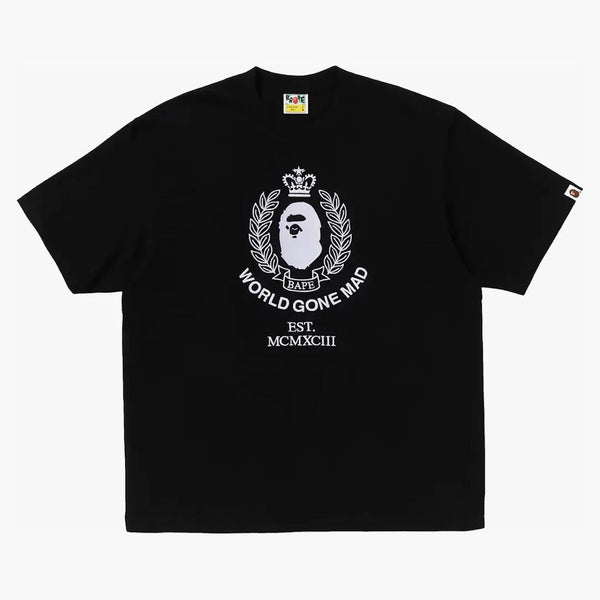 Logo Bape Crest College Relaxaded Fit Tea Black