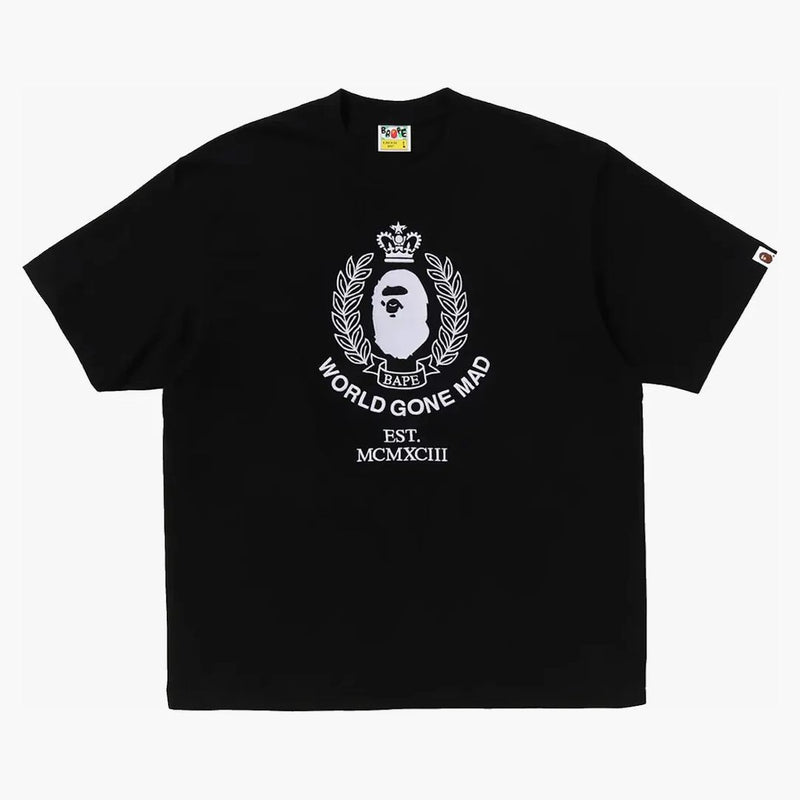 Logo Bape Crest College Relaxaded Fit Tea Black