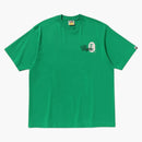 Bape Cursive College Logo Relaxed Fit Tee Green