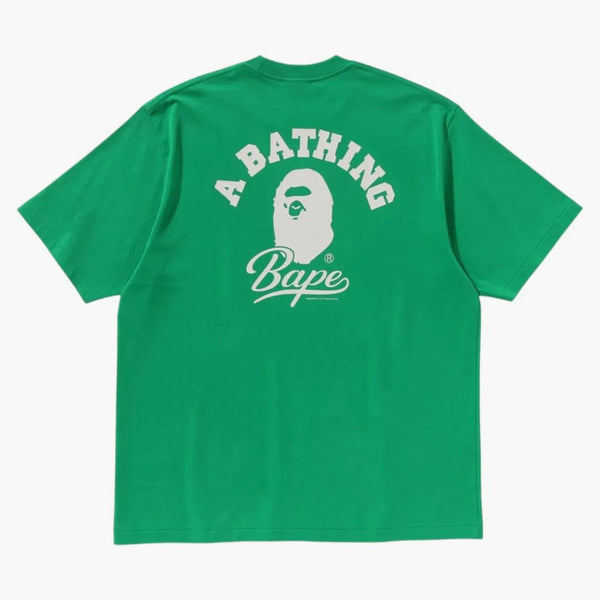Logo Bape Cursive College Relaxted Fit Tee Green